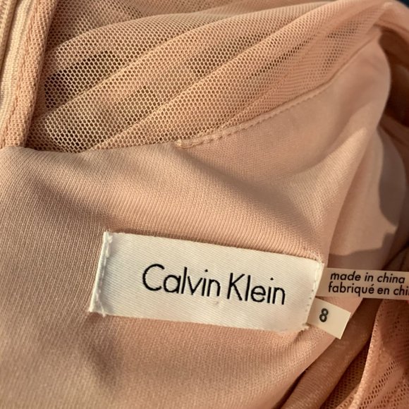 Calvin Klein Blush Pink Midi Dress - Picture 7 of 9